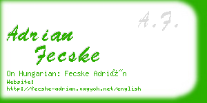 adrian fecske business card